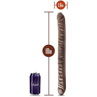 Blush Dr. Skin 18 Inch Double Dildo Extra Long Dildo, Sex Toy for Women, Sex Toy for Adults, Chocolate Blush Dr. Skin 18 Inch Double Dildo Extra Long Dildo, Sex Toy for Women, Sex Toy for Adults, Chocolate