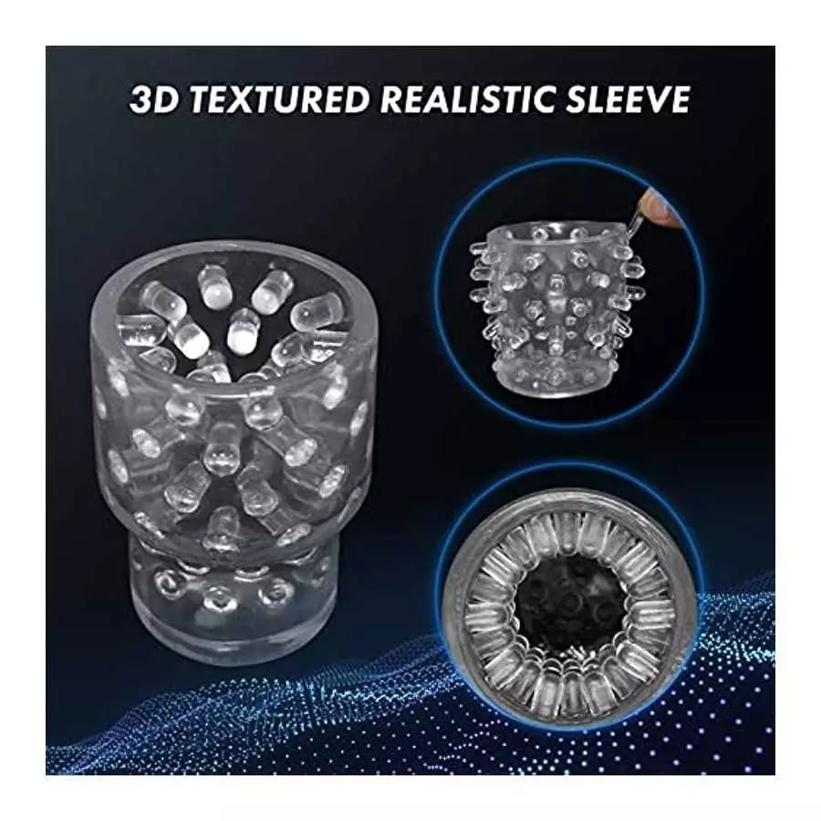 Automatic Male Masturbator,Male Masturbators Cup with 10 Thrusting & Rotating,Fentinos Upgraded Hands Free Pocket Pussy Male Str