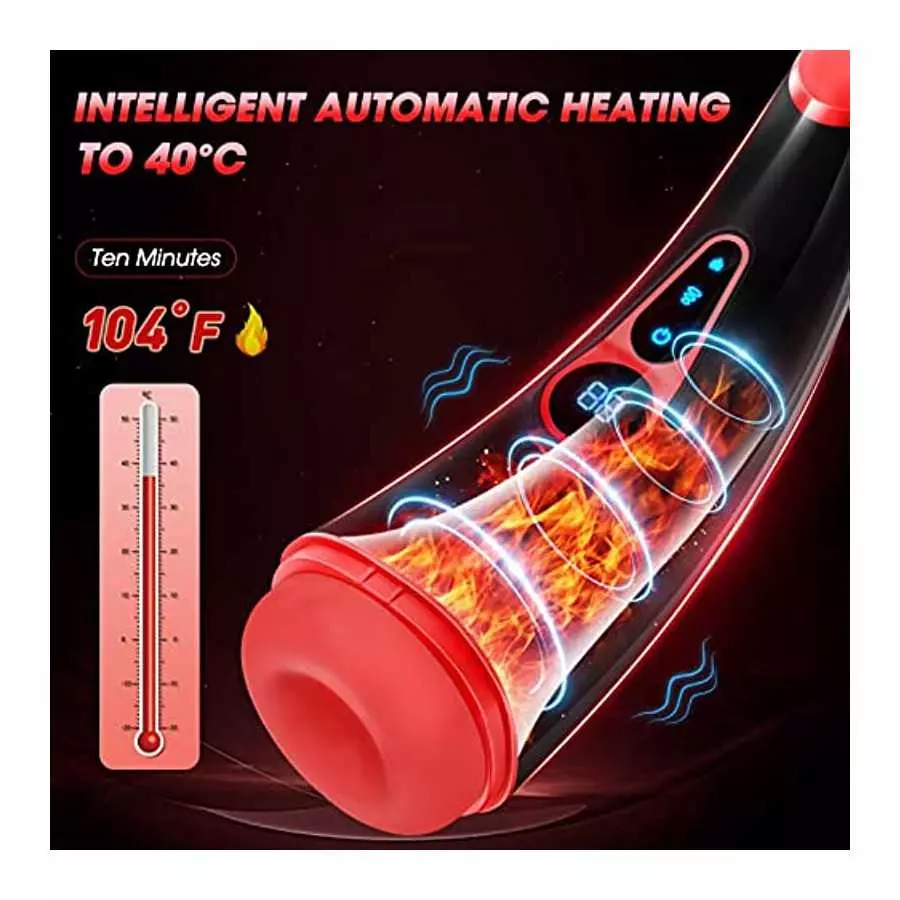 Male Masturbator Men Sex Toys - Adult Toys Male Masturbators with 9 Sucking & 9 Vibrating Modes, 3D Realistic Textured Sleeve He