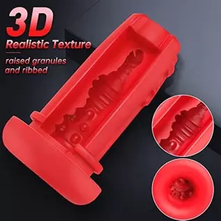Male Masturbator Men Sex Toys - Adult Toys Male Masturbators with 9 Sucking & 9 Vibrating Modes, 3D Realistic Textured Sleeve He