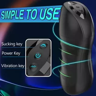 Automatic Male Masturbator Cup Sex Toys Sucking Male Masturbators Toys for Men with 5 Sucking & 10 Vibrating, Male Penis Vibrato
