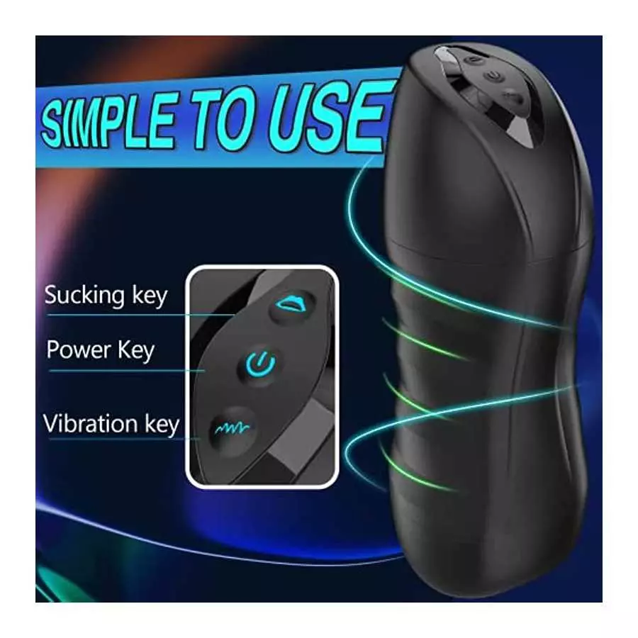 Automatic Male Masturbator Cup Sex Toys Sucking Male Masturbators Toys for Men with 5 Sucking & 10 Vibrating, Male Penis Vibrato