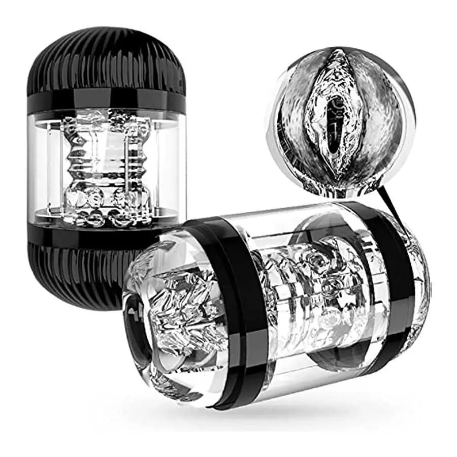 Double Orifice Male Adult Sex Toys for Men Penis Stroker, Open Ended Men's Sex Toy Masturbator Pocket Pussy Sleeve for Men, Mast Double Orifice Male Adult Sex Toys for Men Penis Stroker, Open Ended Men's Sex Toy Masturbator Pocket Pussy Sleeve for Men, Mast