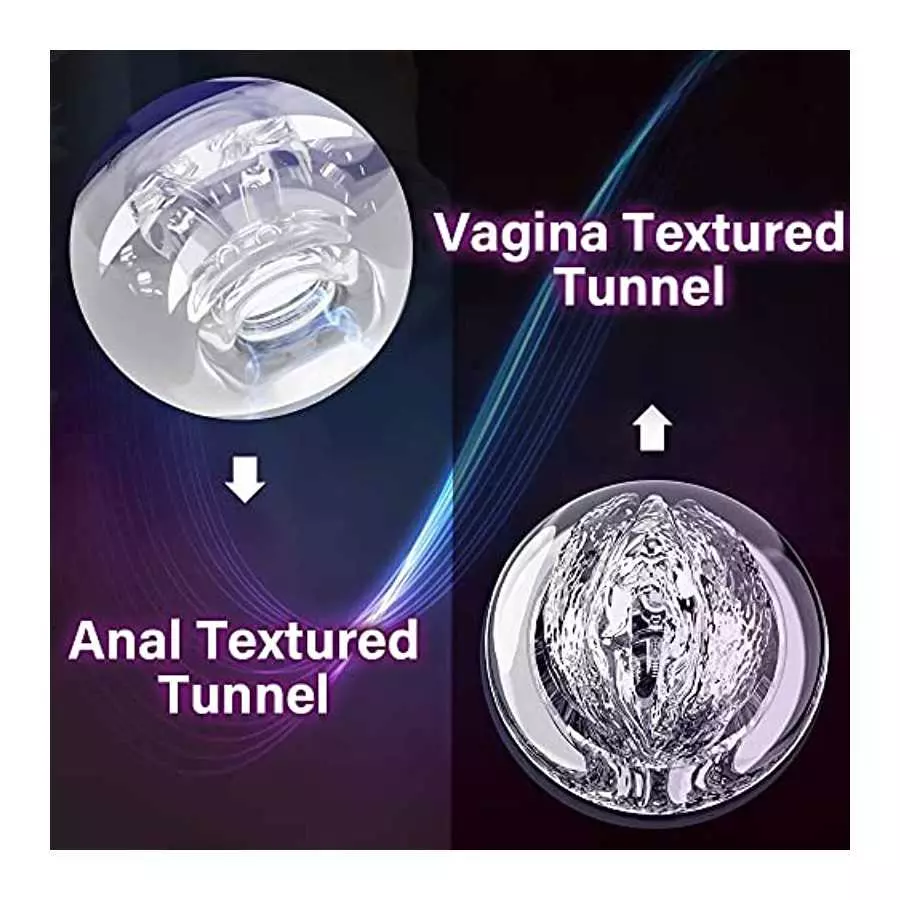 Double Orifice Male Adult Sex Toys for Men Penis Stroker, Open Ended Men's Sex Toy Masturbator Pocket Pussy Sleeve for Men, Mast