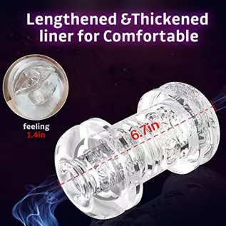 Double Orifice Male Adult Sex Toys for Men Penis Stroker, Open Ended Men's Sex Toy Masturbator Pocket Pussy Sleeve for Men, Mast Double Orifice Male Adult Sex Toys for Men Penis Stroker, Open Ended Men's Sex Toy Masturbator Pocket Pussy Sleeve for Men, Mast