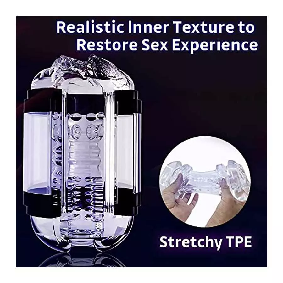 Double Orifice Male Adult Sex Toys for Men Penis Stroker, Open Ended Men's Sex Toy Masturbator Pocket Pussy Sleeve for Men, Mast