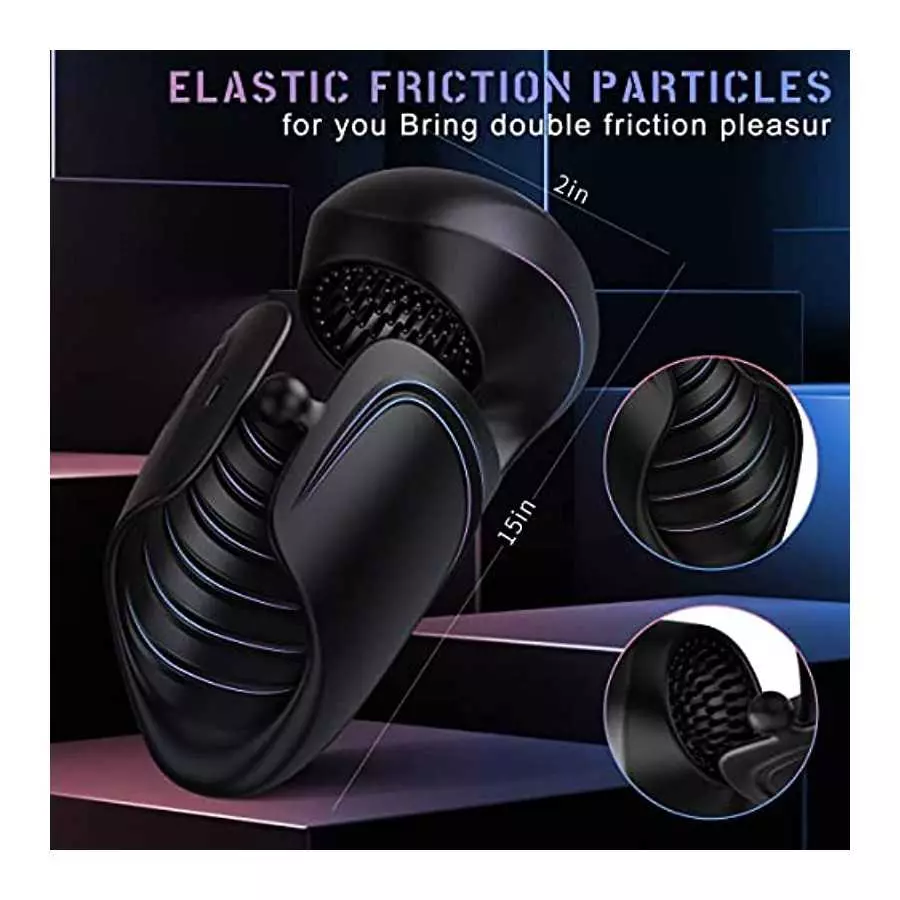 Male Vibrator, Male Masturbator with 10 Vibrating Slap Modes, Adjustable Size Masturbator, Hands-Free Mens Massage Vibrators,Pen