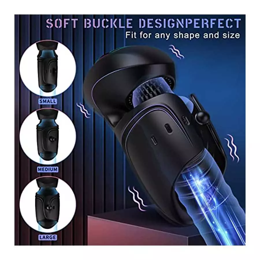 Male Vibrator, Male Masturbator with 10 Vibrating Slap Modes, Adjustable Size Masturbator, Hands-Free Mens Massage Vibrators,Pen