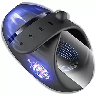 Adjustable Male Vibrator Masturbator, Mens Adult Sex Toys for Men, 3 in 1 Hands Free Men's Sex Toy Penis Vibrator Stimulator Tra