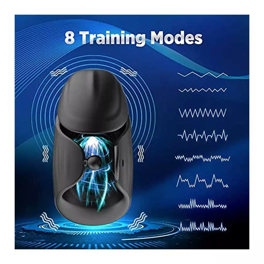 Adjustable Male Vibrator Masturbator, Mens Adult Sex Toys for Men, 3 in 1 Hands Free Men's Sex Toy Penis Vibrator Stimulator Tra