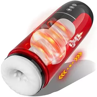 Thrusting Male Masturbator Cup, Waterproof Automatic Male Sex Toy with 7 Telescopic & Vibrations Adult Toy for Men with Realisti