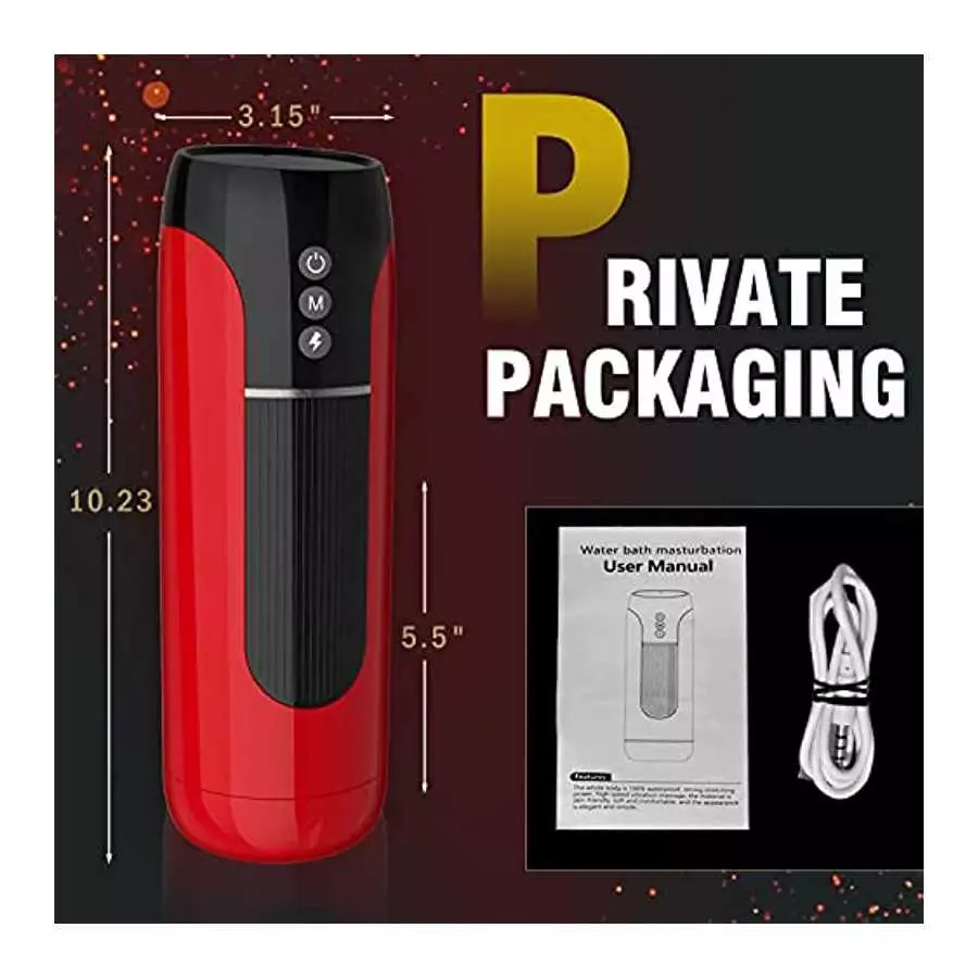 Thrusting Male Masturbator Cup, Waterproof Automatic Male Sex Toy with 7 Telescopic & Vibrations Adult Toy for Men with Realisti