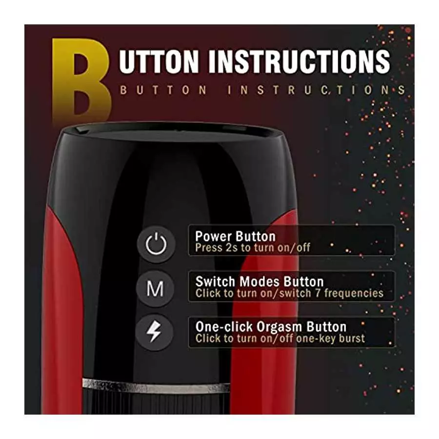 Thrusting Male Masturbator Cup, Waterproof Automatic Male Sex Toy with 7 Telescopic & Vibrations Adult Toy for Men with Realisti