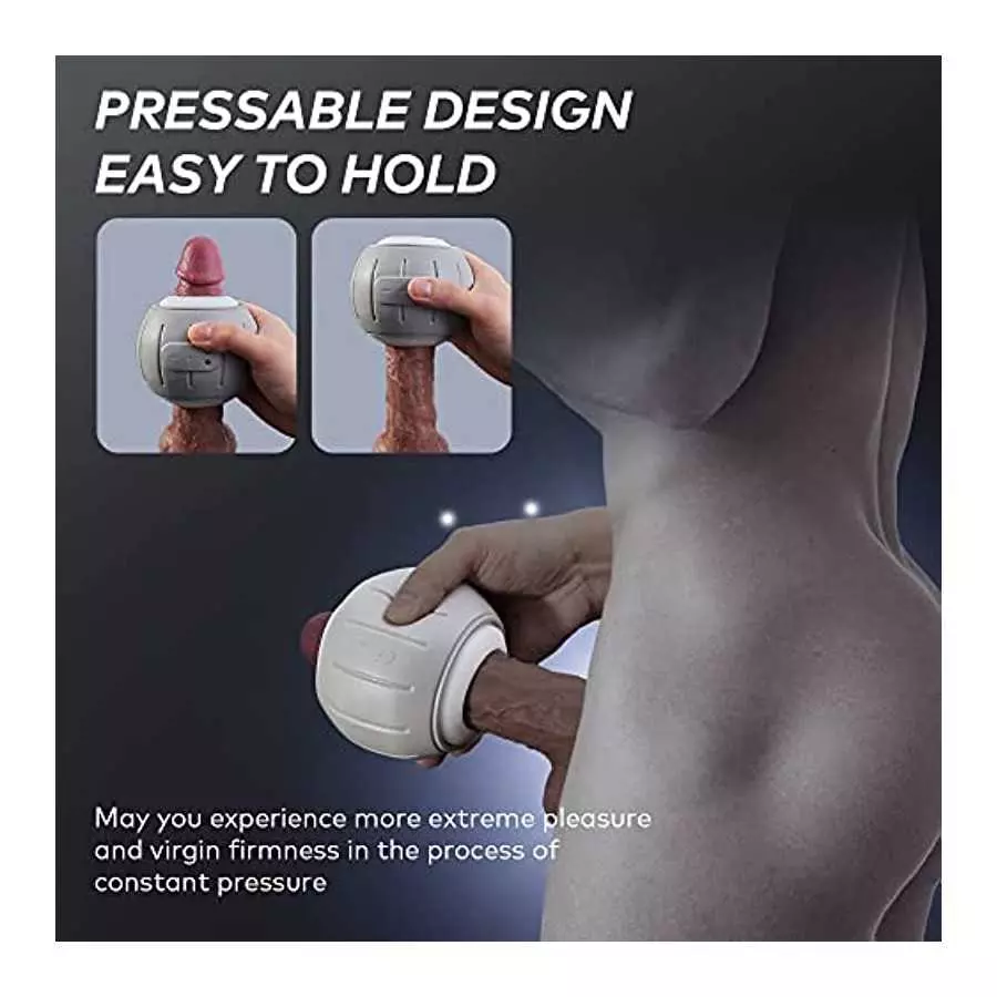 Automatic Male Masturbator Cup Penis Vibrator, Glans Trainer Stimulator with 6 Vibrating Modes, Mens Vibrator Endurance Prolongi