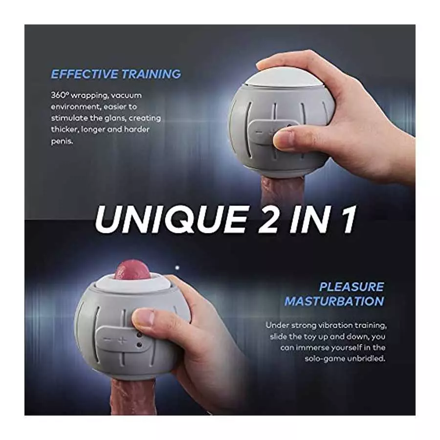 Automatic Male Masturbator Cup Penis Vibrator, Glans Trainer Stimulator with 6 Vibrating Modes, Mens Vibrator Endurance Prolongi