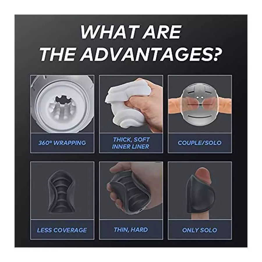 Automatic Male Masturbator Cup Penis Vibrator, Glans Trainer Stimulator with 6 Vibrating Modes, Mens Vibrator Endurance Prolongi