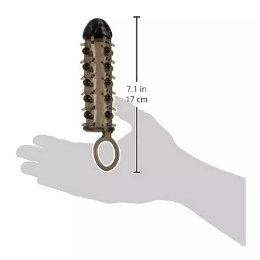 California Exotics Stud Extender with Support Ring, Smoke