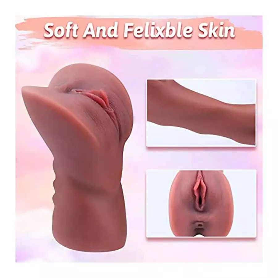 3 in 1 Male Masturbator, Realistic Pocket Pussy with Lifelike Face Designed and 3D Structure for Men Masturbation, Masturbators