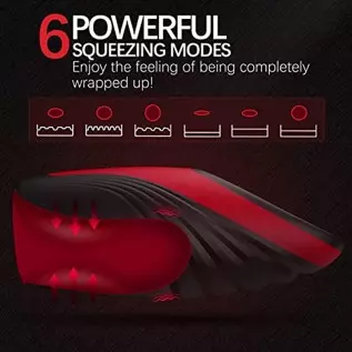 Automatic Male Masturbators - 107℉ Male Masturbator Stroking Toys with 9 Vibrating & 6 Squeezing Modes, Adult Male Sex Toys Real Automatic Male Masturbators - 107℉ Male Masturbator Stroking Toys with 9 Vibrating & 6 Squeezing Modes, Adult Male Sex Toys Real