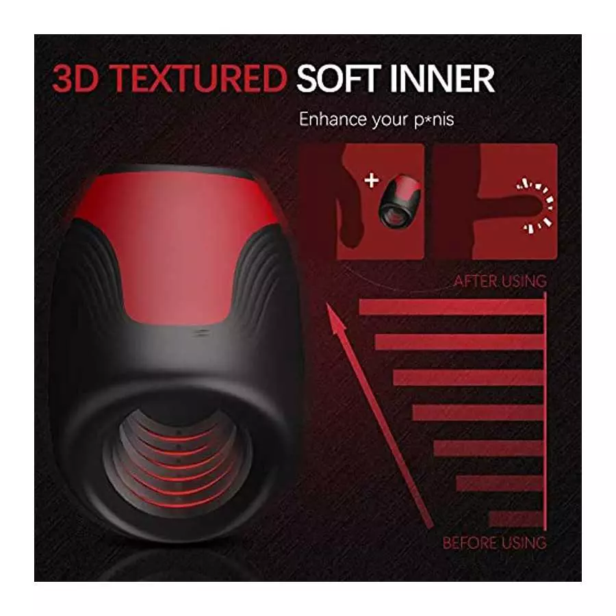 Automatic Male Masturbators - 107℉ Male Masturbator Stroking Toys with 9 Vibrating & 6 Squeezing Modes, Adult Male Sex Toys Real