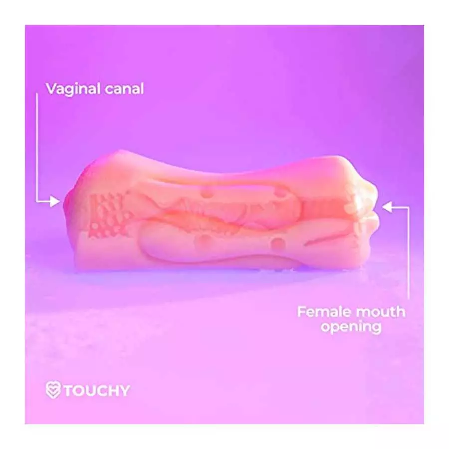 Male Masturbator 2 in 1 Soft Touch Adult Textured Pocket Pussy with Mouth Lifelike Sex Doll with 3D Vagina Inner Toy Realistic M