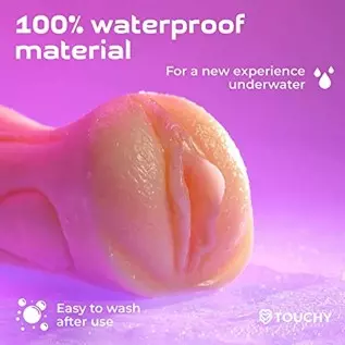 Male Masturbator 2 in 1 Soft Touch Adult Textured Pocket Pussy with Mouth Lifelike Sex Doll with 3D Vagina Inner Toy Realistic M
