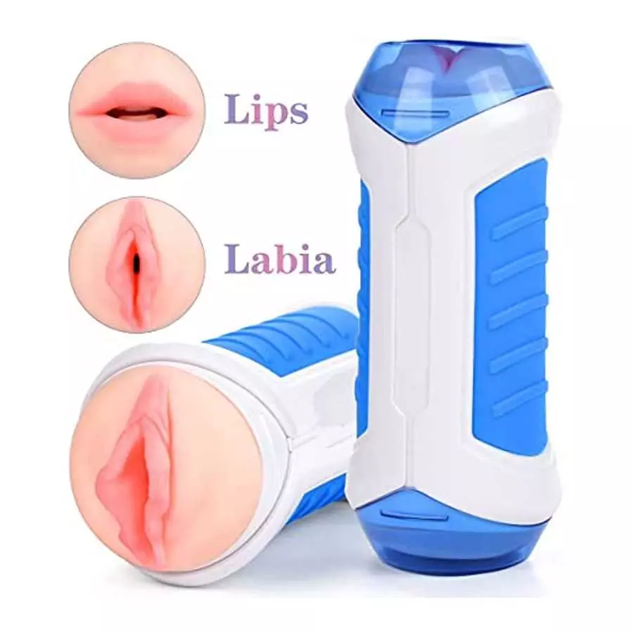 2 in 1 Male Masturbator Adult Sex Toys with Realistic Textured, Men's Pocket Pussy Male Masturbation Male Sex Toy- Adult Toy for