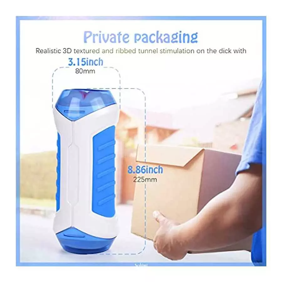 2 in 1 Male Masturbator Adult Sex Toys with Realistic Textured, Men's Pocket Pussy Male Masturbation Male Sex Toy- Adult Toy for