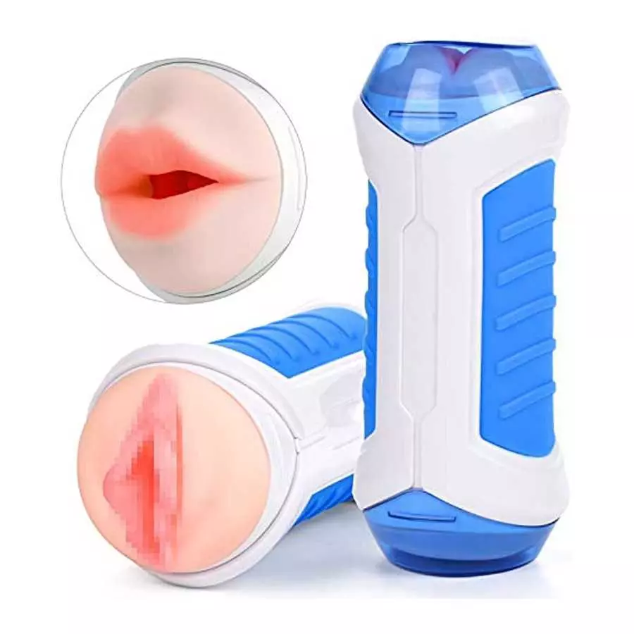 2 in 1 Male Masturbator Adult Sex Toys with Realistic Textured, Men's Pocket Pussy Male Masturbation Male Sex Toy- Adult Toy for