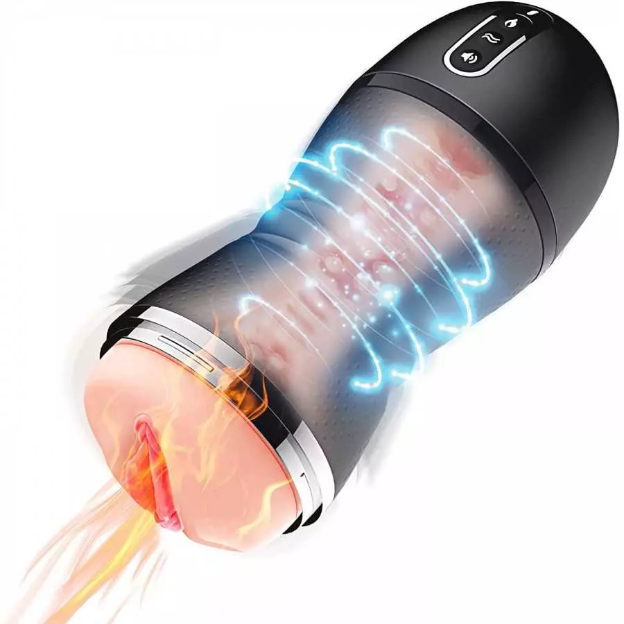 AIYULONG Male Masturbator Cup with 9 Vibration Modes& Heating, 3D Realistic Textured Vagina Pocket Pussy for Man Masturbation, W AIYULONG Male Masturbator Cup with 9 Vibration Modes& Heating, 3D Realistic Textured Vagina Pocket Pussy for Man Masturbation, W