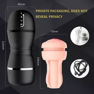 AIYULONG Male Masturbator Cup with 9 Vibration Modes& Heating, 3D Realistic Textured Vagina Pocket Pussy for Man Masturbation, W AIYULONG Male Masturbator Cup with 9 Vibration Modes& Heating, 3D Realistic Textured Vagina Pocket Pussy for Man Masturbation, W