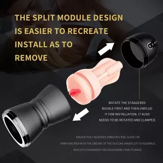 AIYULONG Male Masturbator Cup with 9 Vibration Modes& Heating, 3D Realistic Textured Vagina Pocket Pussy for Man Masturbation, W AIYULONG Male Masturbator Cup with 9 Vibration Modes& Heating, 3D Realistic Textured Vagina Pocket Pussy for Man Masturbation, W