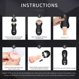 AIYULONG Male Masturbator Cup with 9 Vibration Modes& Heating, 3D Realistic Textured Vagina Pocket Pussy for Man Masturbation, W AIYULONG Male Masturbator Cup with 9 Vibration Modes& Heating, 3D Realistic Textured Vagina Pocket Pussy for Man Masturbation, W