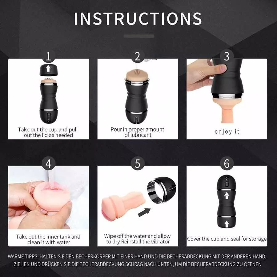 AIYULONG Male Masturbator Cup with 9 Vibration Modes& Heating, 3D Realistic Textured Vagina Pocket Pussy for Man Masturbation, W