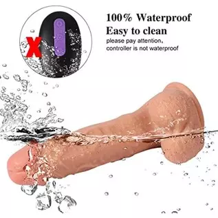 8 Inch Dildo Vibrator, Realistic Vibrating Dildo Silicone Telescopic Dildo Sex Toys for Couples G-spot Anal Stimulation