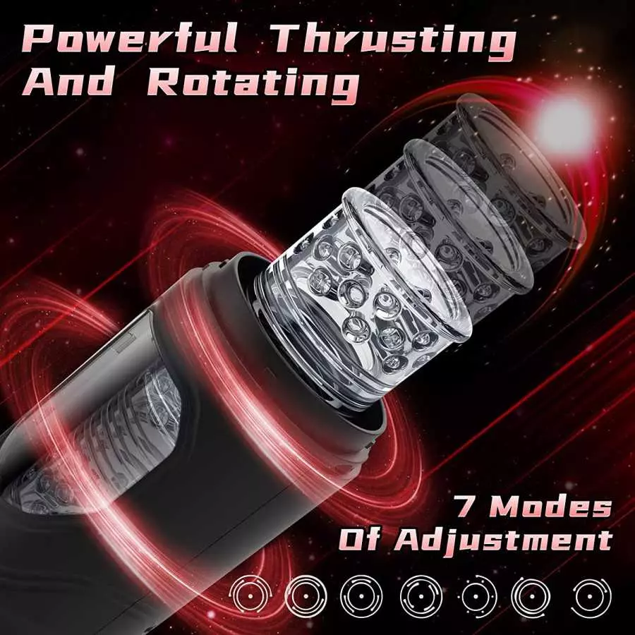Automatic Male Masturbator, Sex Toys for Men Adult Male Masturbators Cup with 7 Thrusting & Rotating Modes for Penis Stimulation