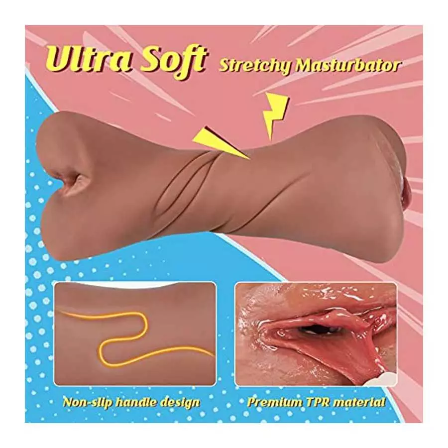 Pocket Pussy Sex Toys for Men - 7.5" Depth Realistic Sex Dolls for Men with Ultra Soft Fleshy Vagina Anus Stroker, Male Masturba