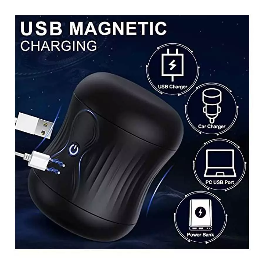 Male Masturbator, Open-Ended Male Masturbators Cup with Waterproof Ribbed 3D Tunnel, Pocket Pussy Stroker with 10 Vibration Mode