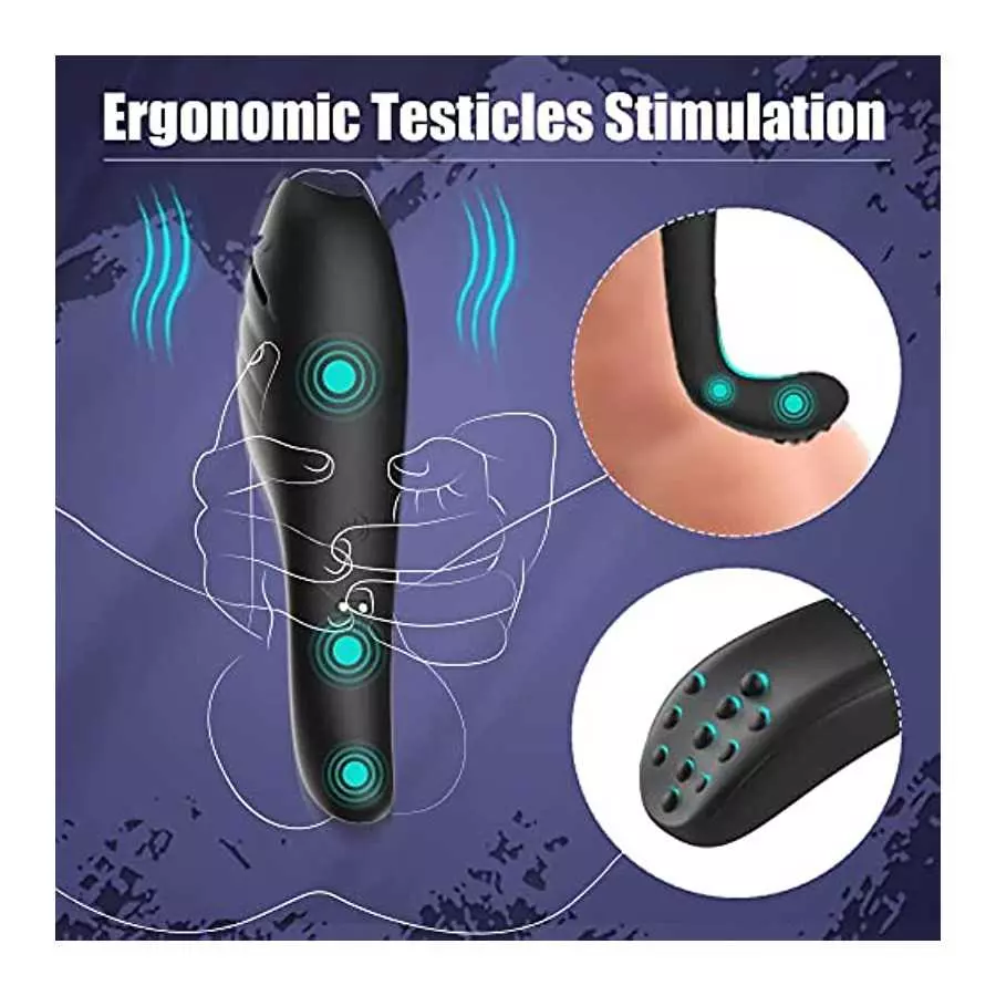 Adjustable Male Masturbator Penis Training Vibrator,Mycreatmo Mens Adult Sex Toys for Men Masturbators with 9 Vibrations,Vibrati