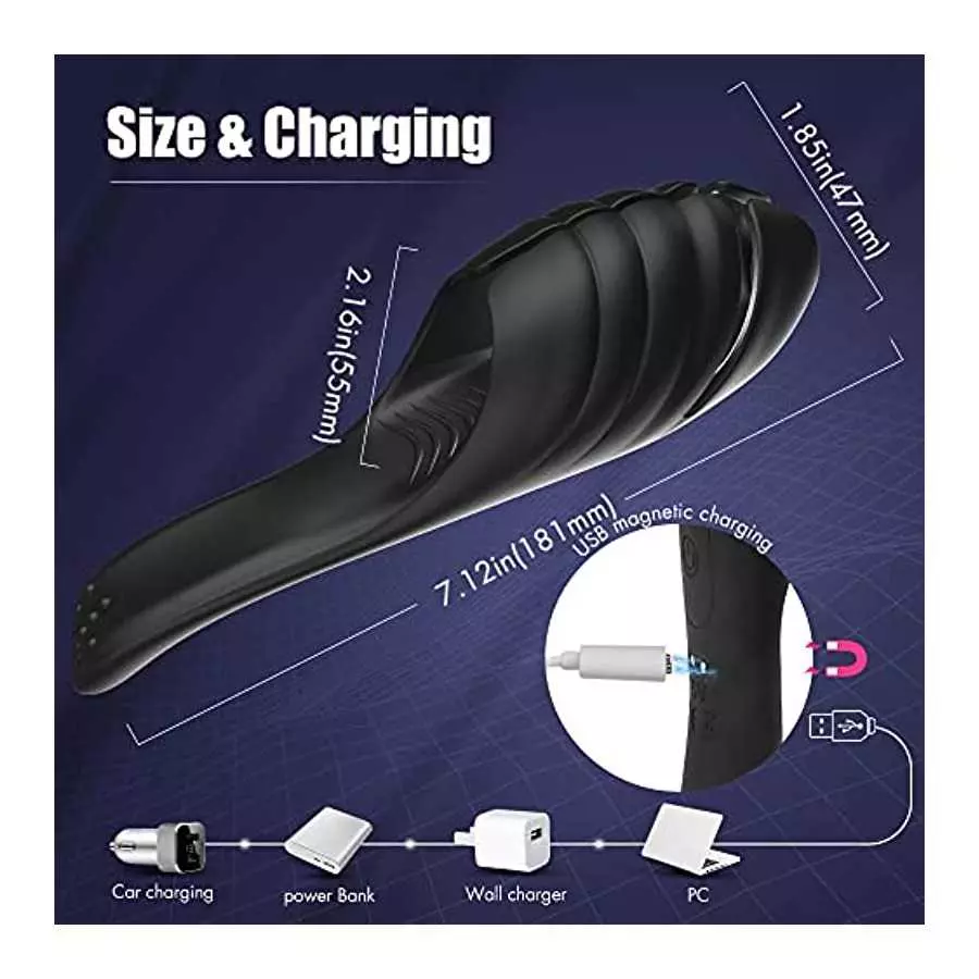 Adjustable Male Masturbator Penis Training Vibrator,Mycreatmo Mens Adult Sex Toys for Men Masturbators with 9 Vibrations,Vibrati