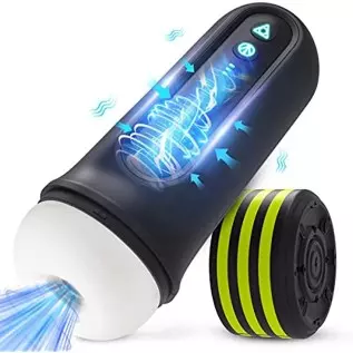 ZEMALIA Automatic Sucking Masturbator Stroker - Electric Blowjob Machine Pocket Toy with 5 Suction & 5 Vibration Modes, Male Sex