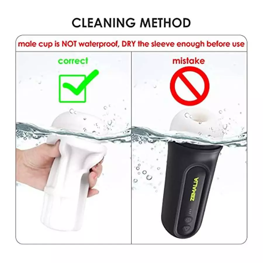 ZEMALIA Automatic Sucking Masturbator Stroker - Electric Blowjob Machine Pocket Toy with 5 Suction & 5 Vibration Modes, Male Sex