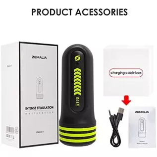 ZEMALIA Automatic Sucking Masturbator Stroker - Electric Blowjob Machine Pocket Toy with 5 Suction & 5 Vibration Modes, Male Sex ZEMALIA Automatic Sucking Masturbator Stroker - Electric Blowjob Machine Pocket Toy with 5 Suction & 5 Vibration Modes, Male Sex