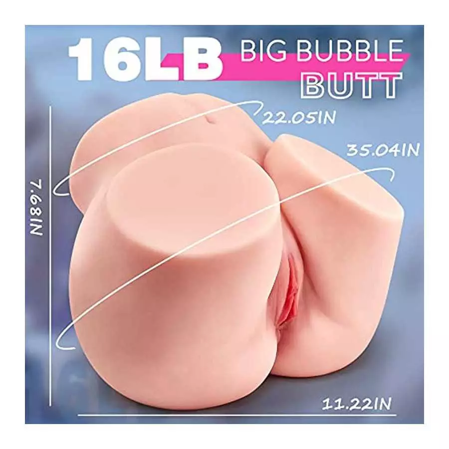 16Lb Male Masturbator Sex Doll Busty Ass Butt, Realistic Pussy Ass Masturbator Stroker with Vagina and Anal Channel for Several