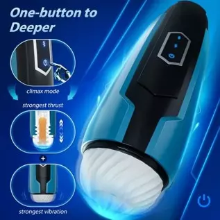Automatic Male Masturbator Sex Toys - 2023 Upgraded Male Masturbators Cup for Men with 7 Thrusting & 7 Vibrating, Hands Free Adu