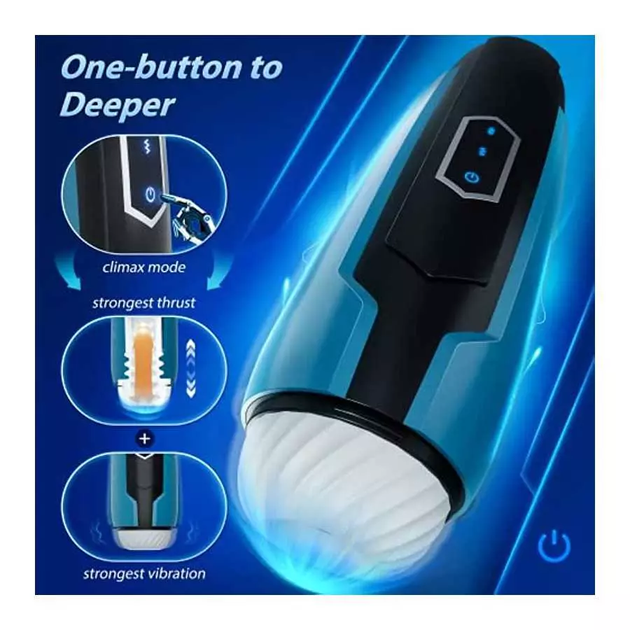 Automatic Male Masturbator Sex Toys - 2023 Upgraded Male Masturbators Cup for Men with 7 Thrusting & 7 Vibrating, Hands Free Adu