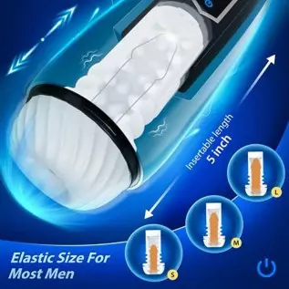 Automatic Male Masturbator Sex Toys - 2023 Upgraded Male Masturbators Cup for Men with 7 Thrusting & 7 Vibrating, Hands Free Adu