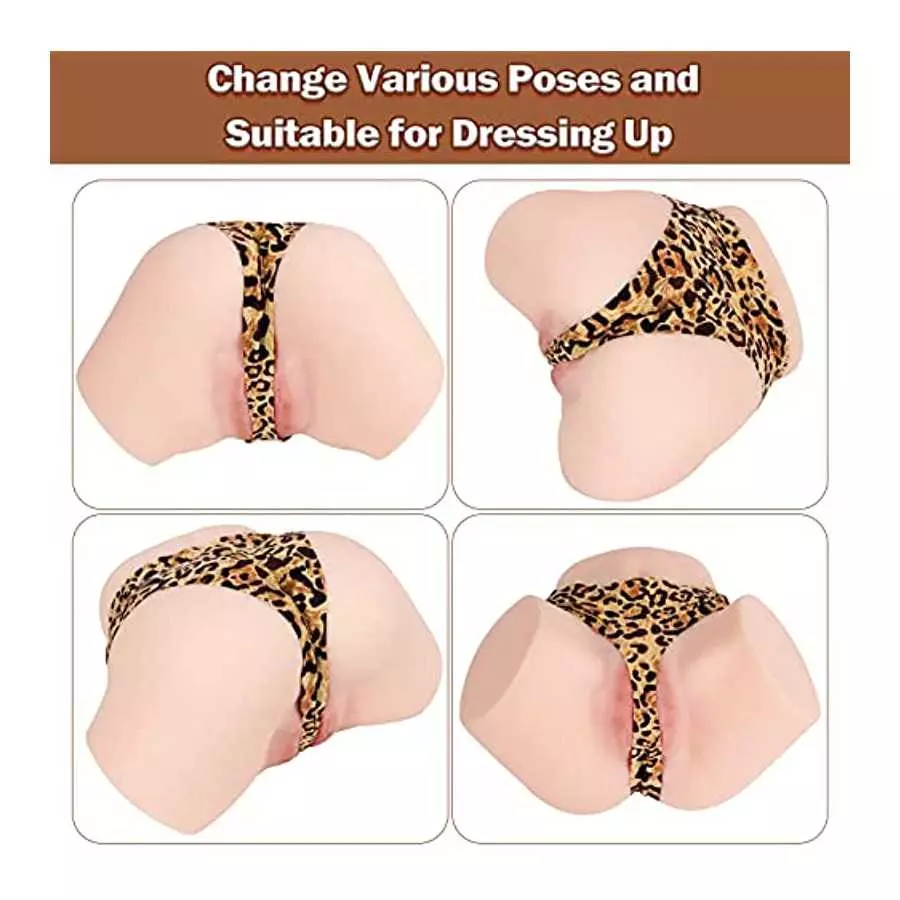 8LB Male Masturbator, Sex Toy for Men Realistic Female Adult Torso Butt Toys, Sex Dolls Pocket Pussy Ass with 3D Tight Vagina an
