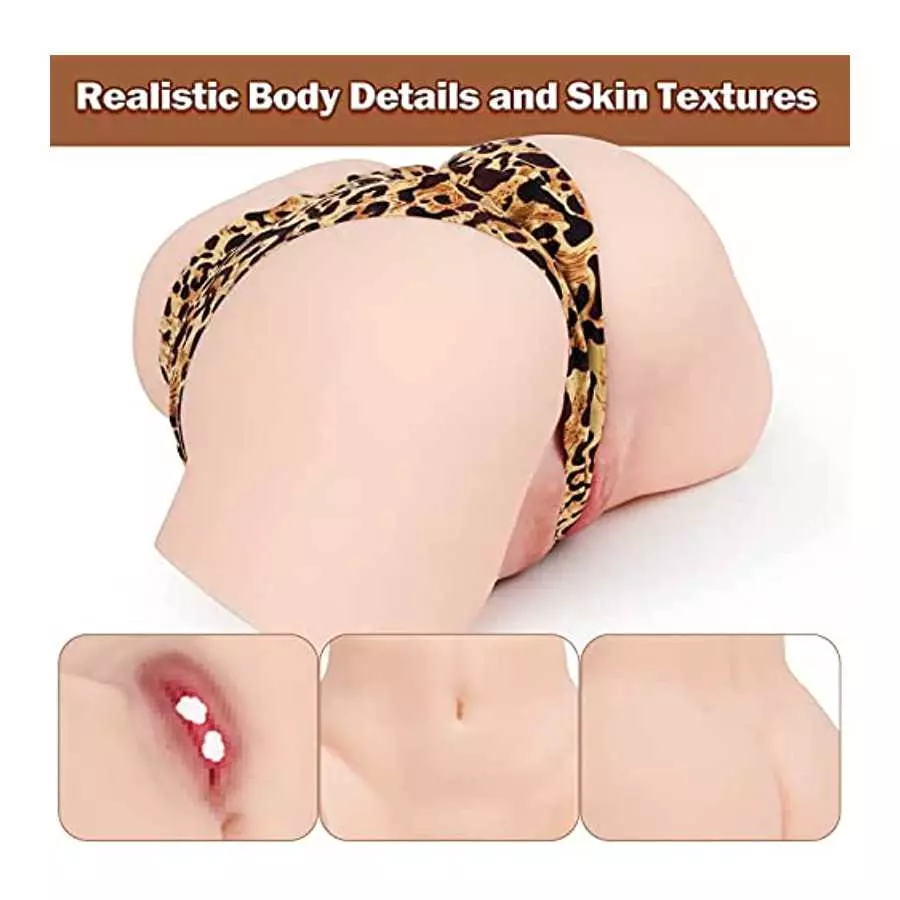 8LB Male Masturbator, Sex Toy for Men Realistic Female Adult Torso Butt Toys, Sex Dolls Pocket Pussy Ass with 3D Tight Vagina an