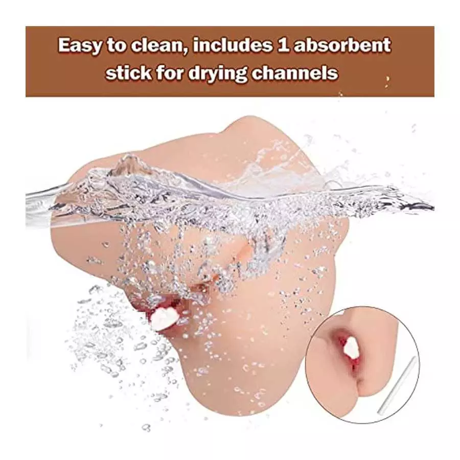 8LB Male Masturbator, Sex Toy for Men Realistic Female Adult Torso Butt Toys, Sex Dolls Pocket Pussy Ass with 3D Tight Vagina an